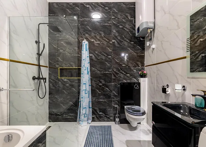 Apartament Black Marble Unique Design Near Danube River *